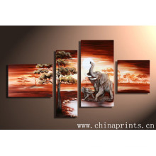 Decorative Elephant Oil Painting